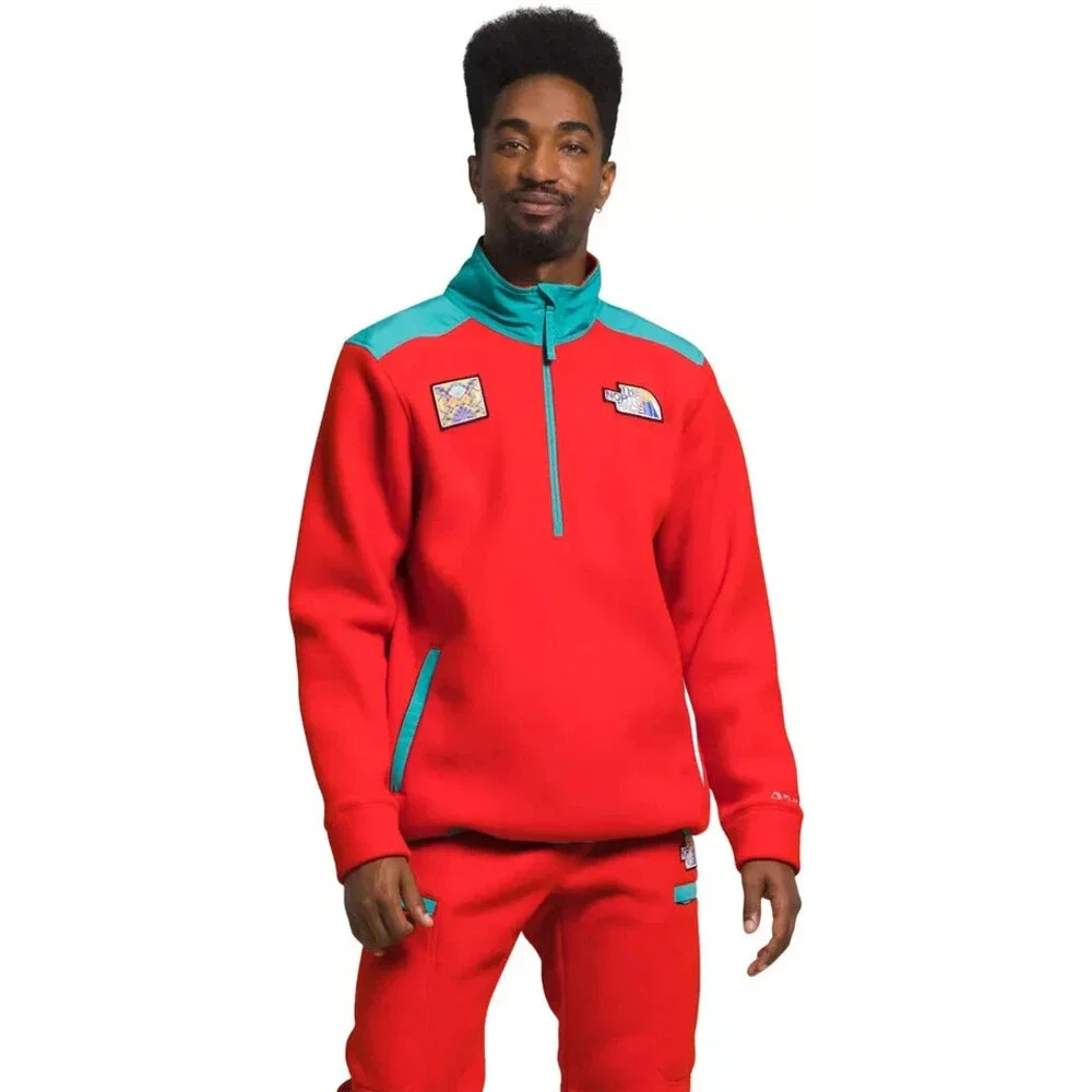 The North Face Alpine Polartec 200 Sweatshirt Men's Small Red 1/4 Zip SGN1619